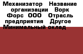 Механизатор › Название организации ­ Ворк Форс, ООО › Отрасль предприятия ­ Другое › Минимальный оклад ­ 42 000 - Все города Работа » Вакансии   . Адыгея респ.,Адыгейск г.